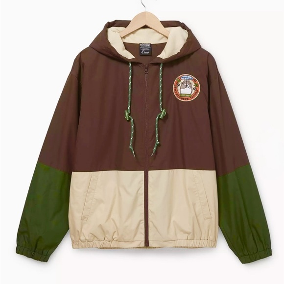 Studio Ghibli My Neighbor Totoro Color Block Windbreaker Jacket - Picture 1 of 16